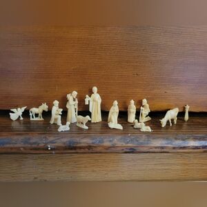 Vintage West Germany mini celluloid 15 pc  navity set